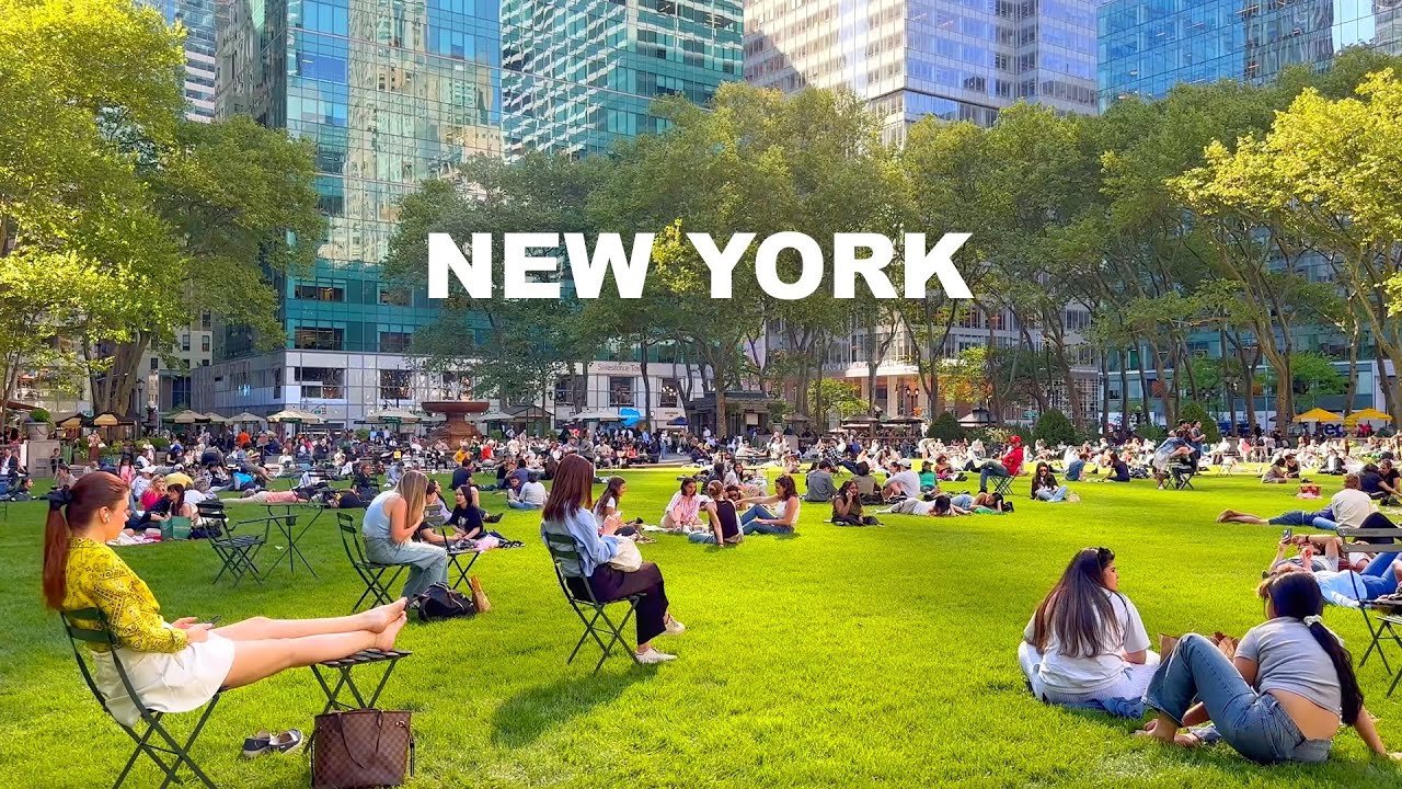 New York City Walking Tour May 2024 – Manhattan 4K NYC Walk – Bryant Park Lawn  to Penn Station