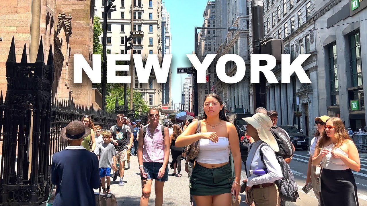 New York City Walking Tour June 2024 Downtown Manhattan 4K NYC Summer Walk Heat Wave in NYC